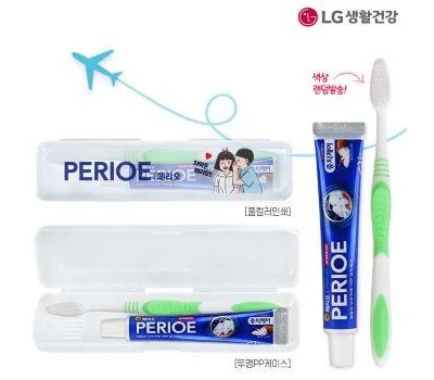 PP투명4도인쇄페리오치약50g 미세모칫솔세트