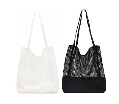 메쉬 스타일 버킷백 빅사이즈