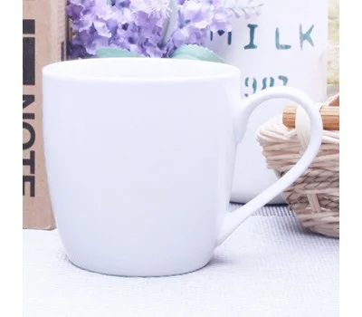 오목 백자 머그컵 310ml  10온스