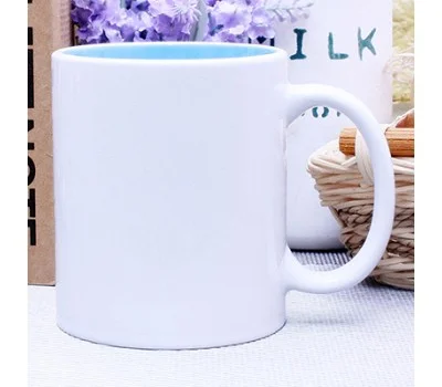 직선 인블루 머그컵