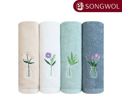 송월 플라워스 수건 130g