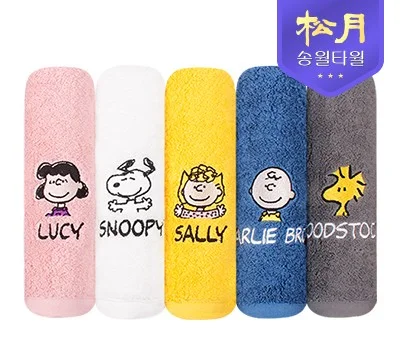 송월 스누피 피너츠 40수 코마사 180g 타올